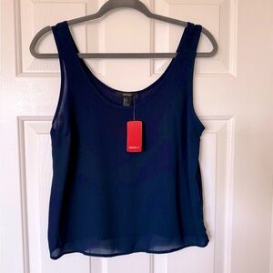 Forever 21 Blue Crop Tank Top